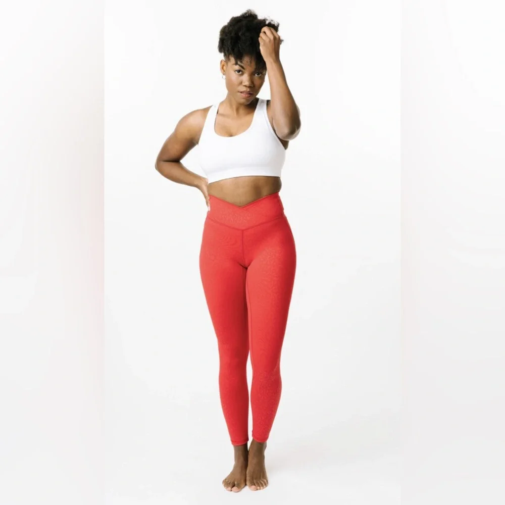 Zyia Red Leapord Scrunchy What  light n tight hi-Rise size 12 - Picture 2 of 11